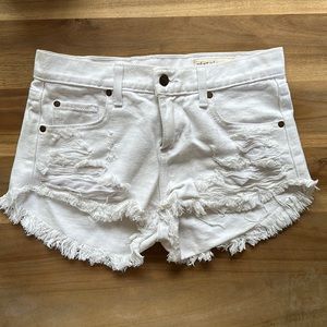 Pistola White Denim Shorts Size 24